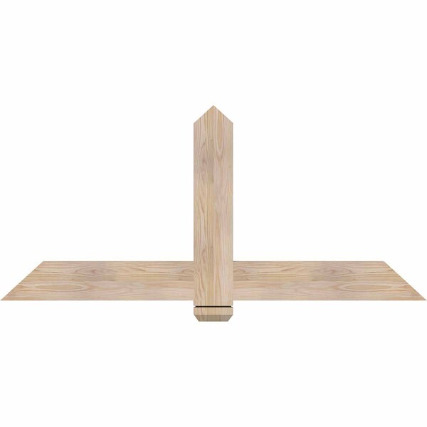 Ekena Millwork Eugene Smooth Timber Gable Bracket, Douglas Fir, 60"W x 27"H x 1 1/2"D x 5 1/2"F, 11/12 Pitch GBW060X27X0206EUG00SDF - main